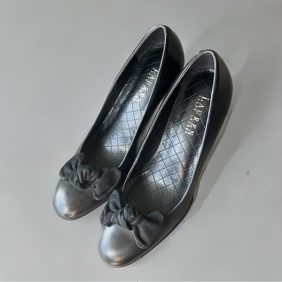 Lauren  Ralph Lauren Georgie Black Bow Tie Pumps - Picture 1 of 12